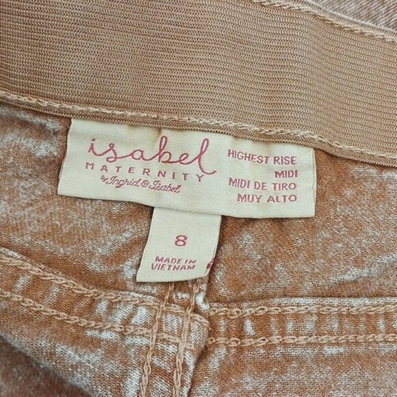 Isabel Maternity Shorts Womens Midi Stretch Side Panels 4 Inch Inseam - Picture 9 of 13